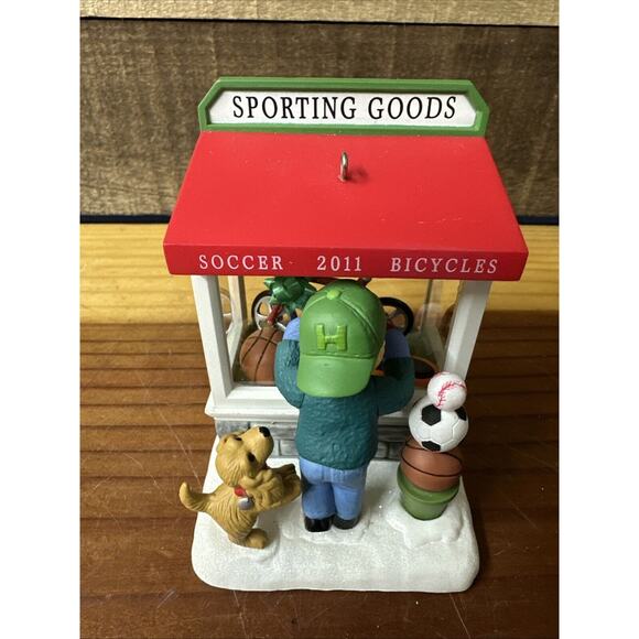 Christmas Window #9 Sporting Goods Store 2011 Hallmark Keepsake Ornament - Picture 1 of 5